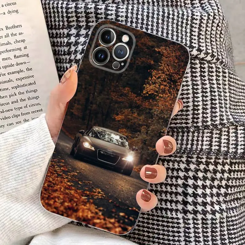 Audi Luxury Brand Car Phone Case Silicone Soft for iphone 14 13 12 11 Pro  Mini XS MAX 8 7 6 Plus X XS XR Cover