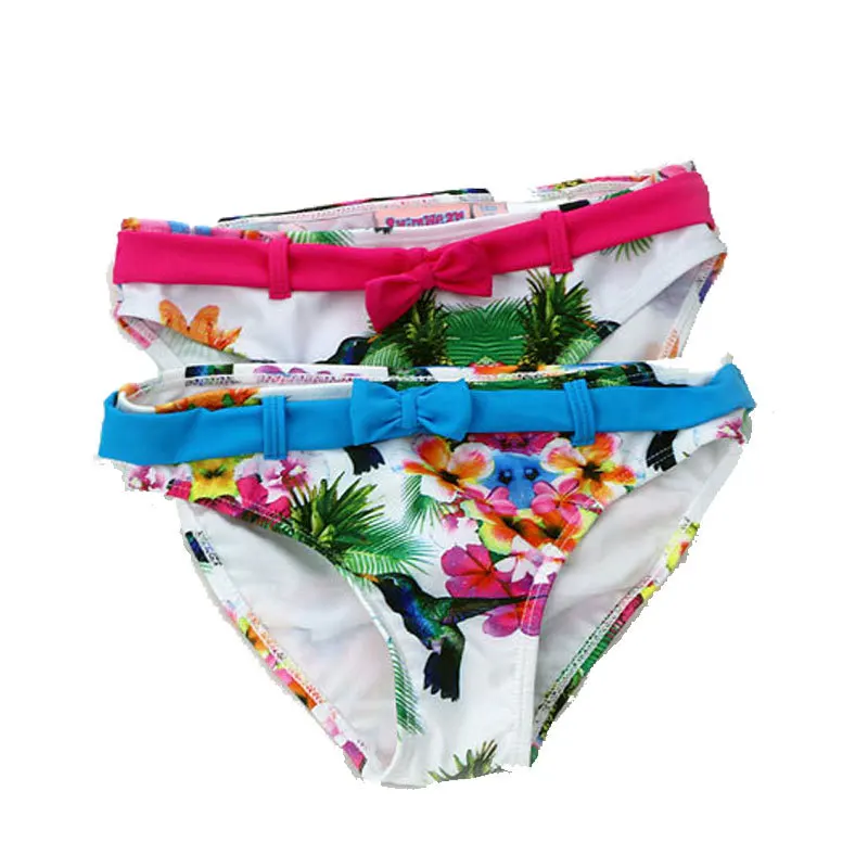 Summer Cuhk Girls Split Bikini Kids Cute Flower And Animal Pattern Swimwear Children Girl Floral Swimsuit