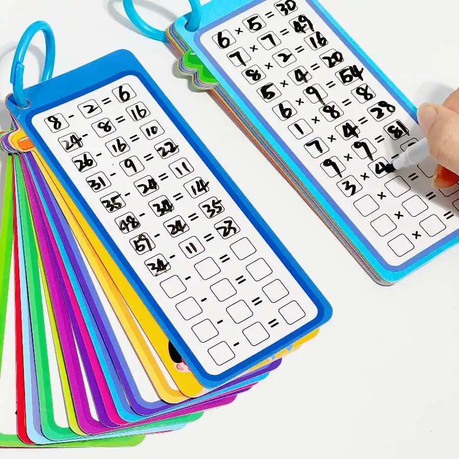 0-12 Times Table Cards, Multiplication Charts, Self Check Math Learning Tool, Montessori Mathematical Training, Teaching Aids
