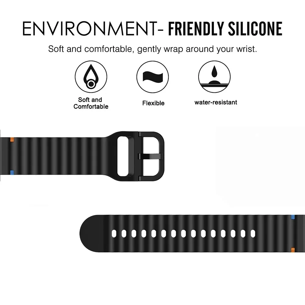 22mm 20mm Watch Strap For Huami Amazfit BALANCE Band GTR 4 2 2E GTR3 Pro/GTS 4/2 mini GTS 3/Bip 3 Pro U S Silicone Wave Bracelet
