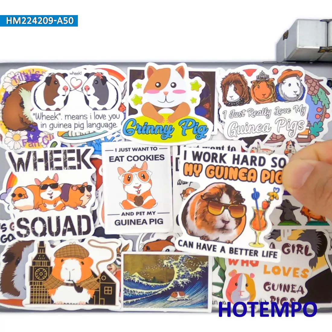 

50PCS Funny Guinea Pig Cute Cartoon Animals Stickers for Stationery Notebook Scrapbook Guitar Suitcase Bike Phone Laptop Sticker