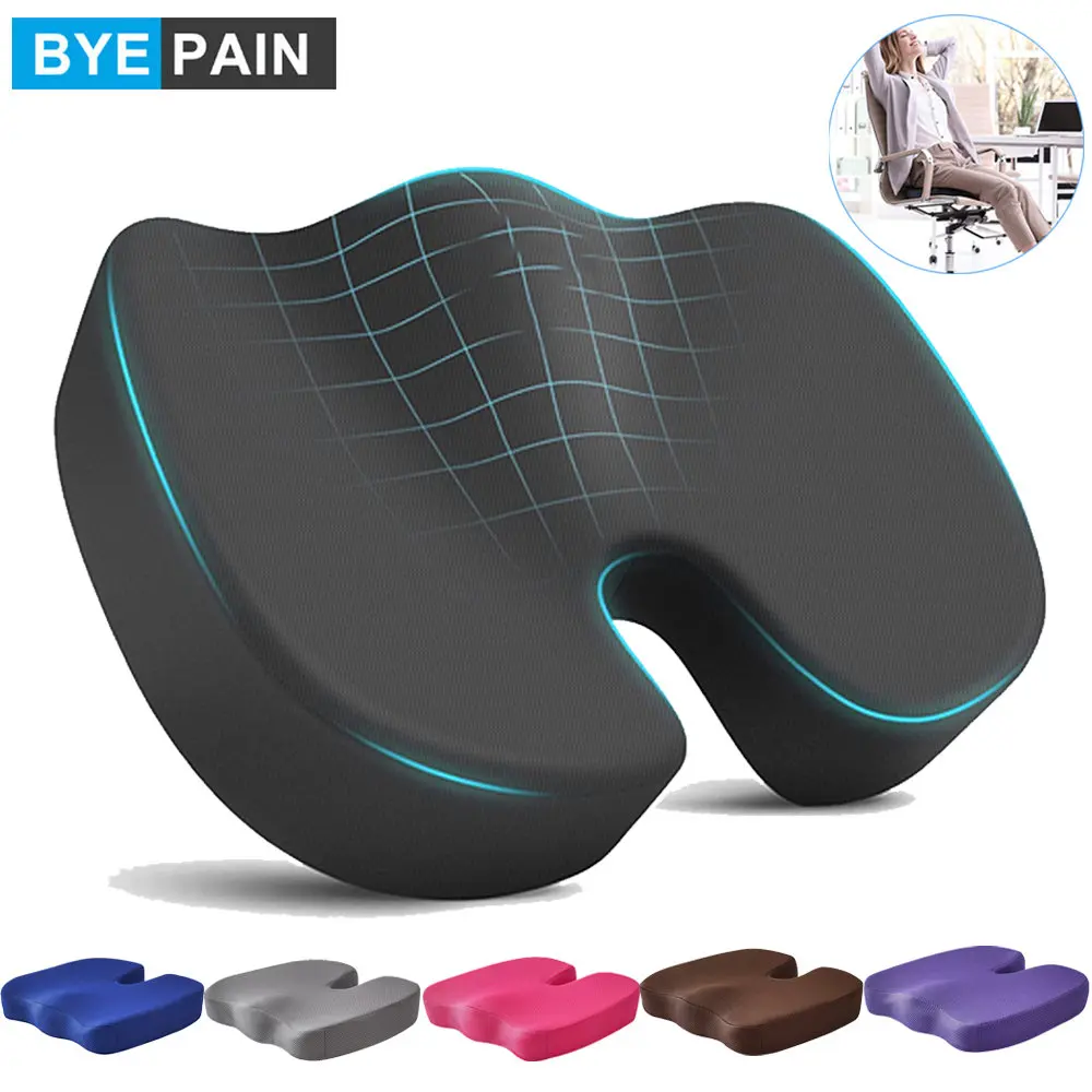 

Seat Cushion, Office Chair Cushions Butt Pillow for Long Sitting, Memory Foam Chair Pad for Back, Coccyx, Tailbone Pain Relief