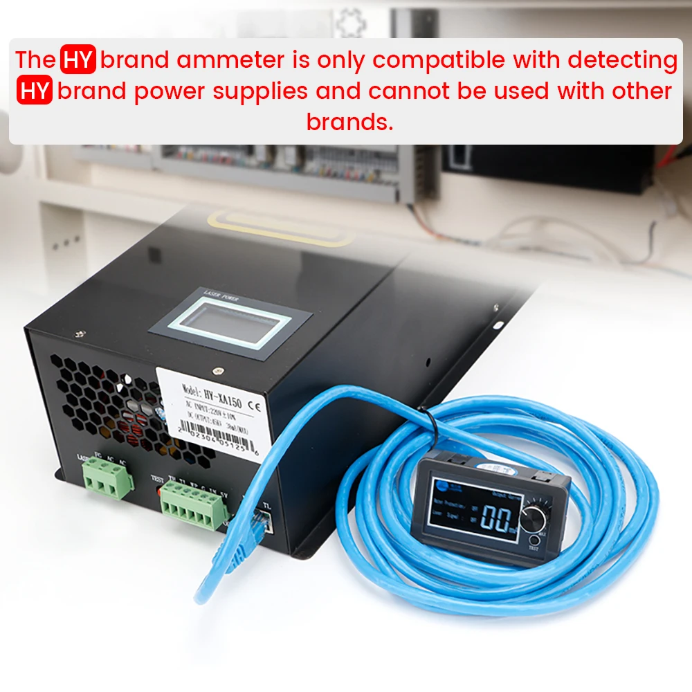 LCD 디스플레이 CO2 전류 측정기 HY 시리즈 80W&100W &150W CO2 레이저 전원 공급 장치용 외부 화면