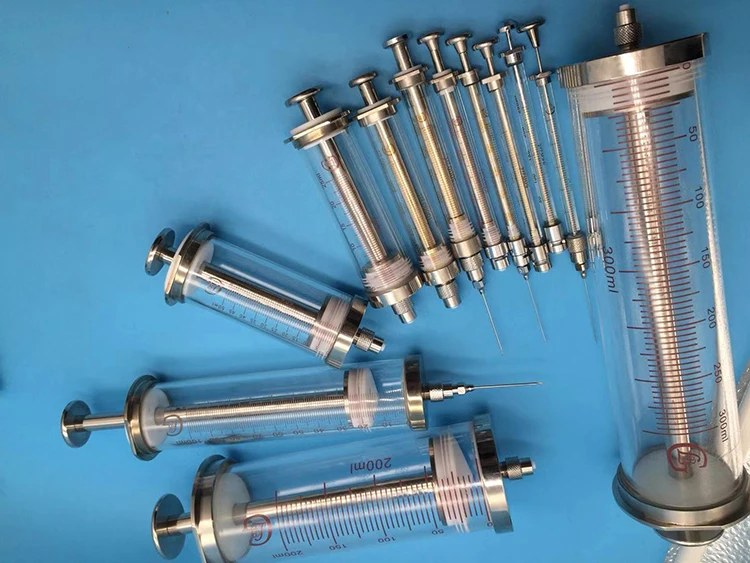 

0.1-300ml High Precision Airtight Syringe Chromatographic Power Oil Sample Sampling Fluid Pump