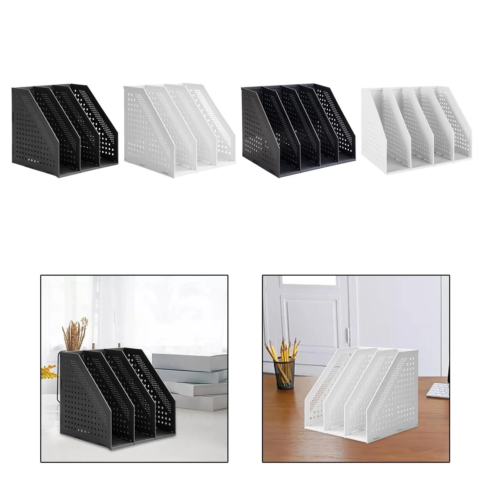 Magazine File Organiser Letters Vertical Magazine Desk Organizer for Desktop