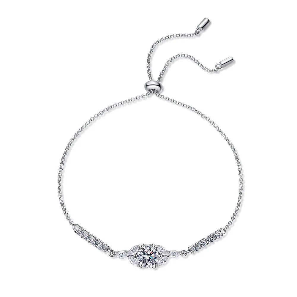 

S002 Lefei Fashion Luxury Classic Color D Moissanite Oval Star Bracelet For Women 925 Sterling Silver Party Jewelry Match-all
