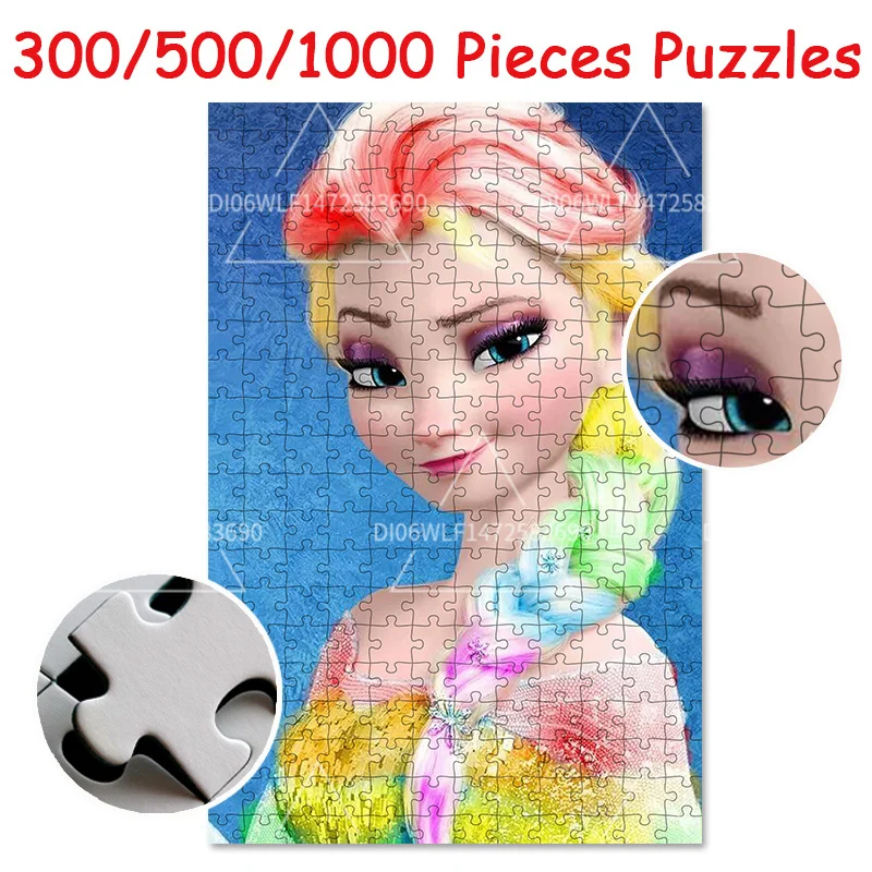 Jigsaw Puzzles Disney Frozen 300/500/1000 Pieces Wooden Jigsaw Puzzles