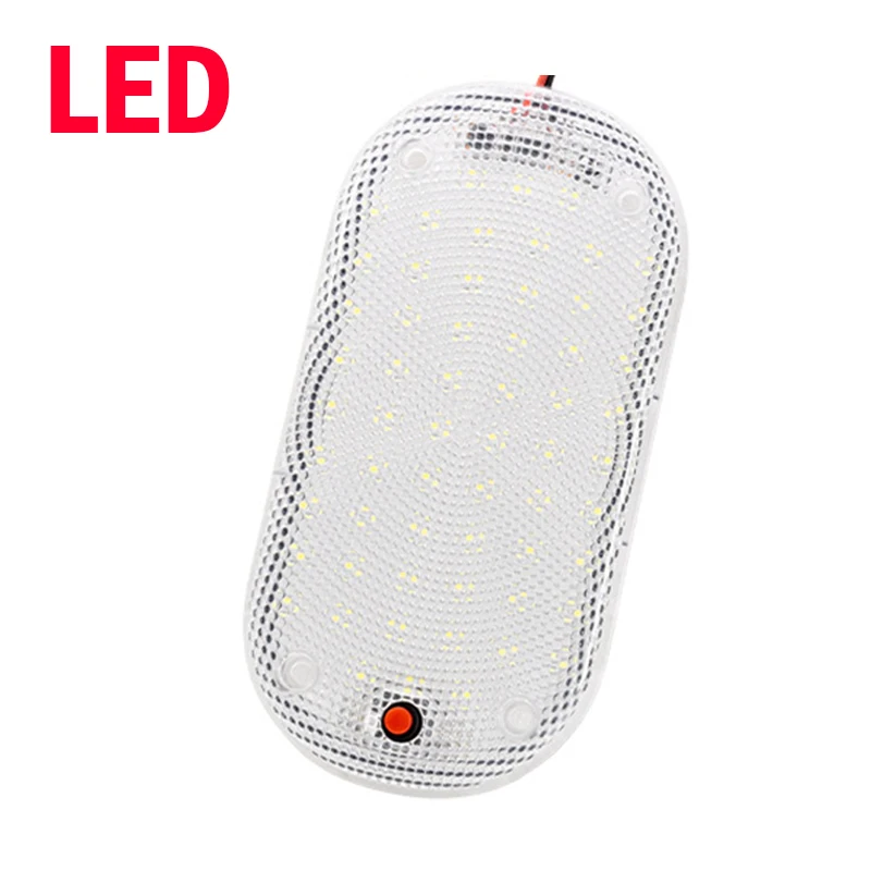 รูปสินค้า 60 LED แผงไฟในรถ รูปไข่ บางเฉียบ ใช้ได้ทั้งรถบรรทุกและแคมป์ปิ้ง