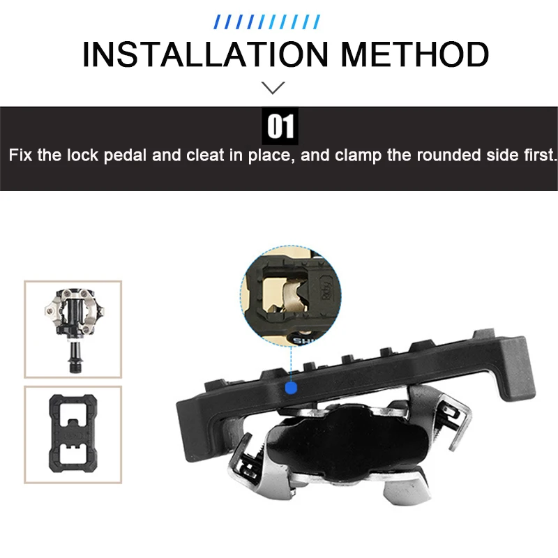 bicycle pedal adapter MTB Bike Pedal Converter Bicycle Clipless Pedals Self-locking Adapter for Shimano M520/M540/M8000/M9000