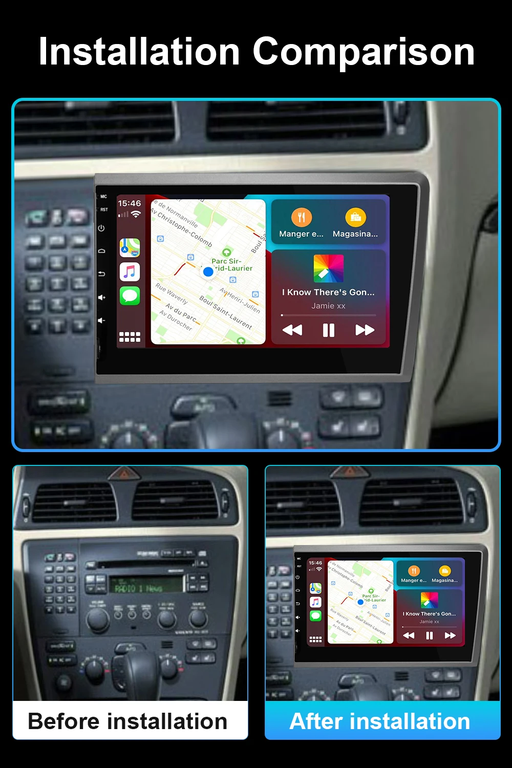 Android Car Radio DVD Player For VOLVO S60 V70 XC70 2000-2004 Touch Screen Car G