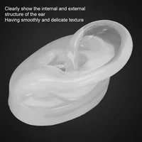 Modèle d'oreille humaine en Silicone Transparent, accessoire d'exposition de prothèses auditives, outil de démonstration d'enseignement, outil d'exercice d'impression d'oreille 5