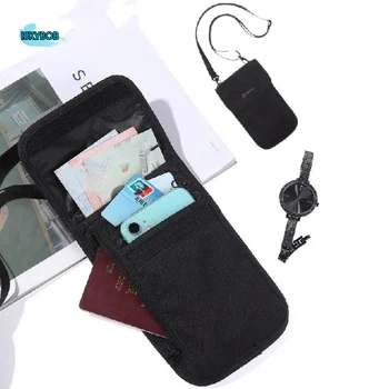 Accessori da Viaggio: Portafoglio da Viaggio in Nylon, Porta Biglietti, Marsupio da Collo con Cerniera, Custodia Protettiva per Passaporto, Porta Passaporti Familiare