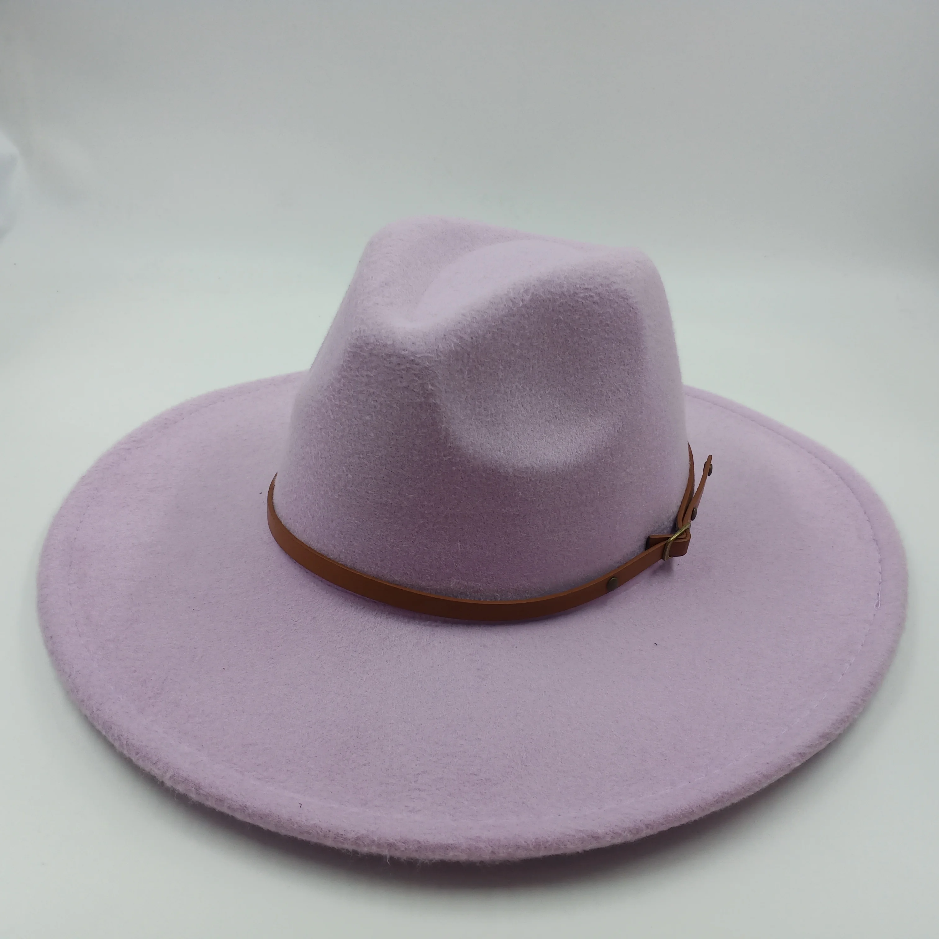 New color Fedora winter hat top concave-convex water drop 9.5cm brim male and female felt jazz watermelon red шляпа женская summer fedora