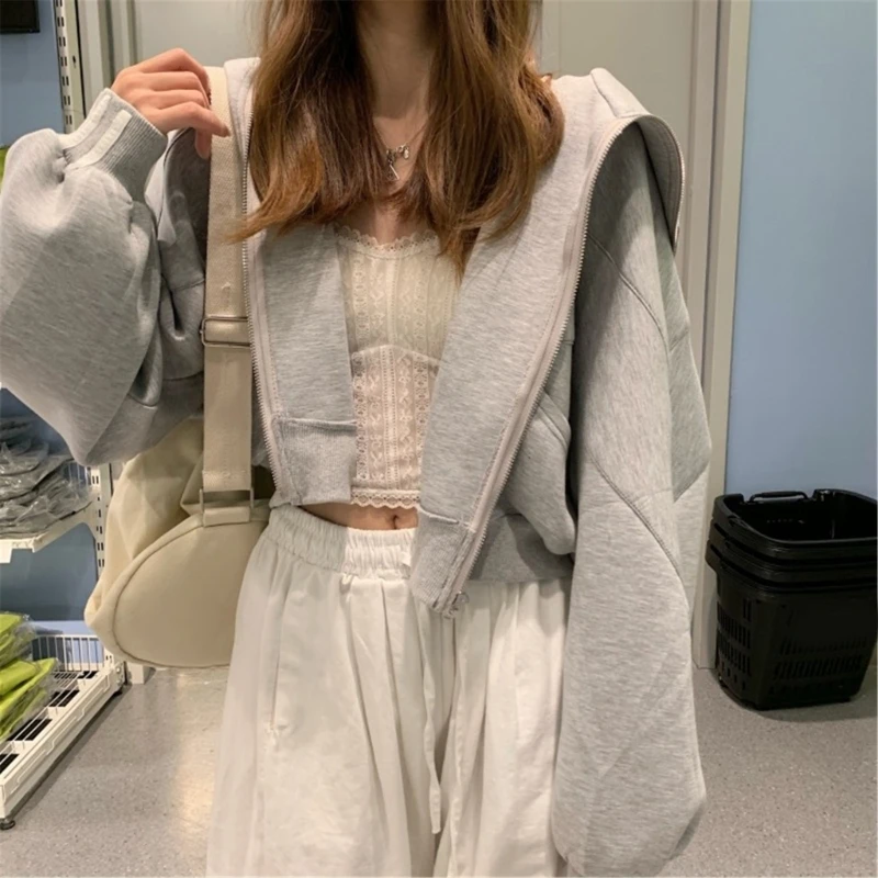 Stylish Sweatshirt with Lovely Designing Casual Loose Coat P8DB