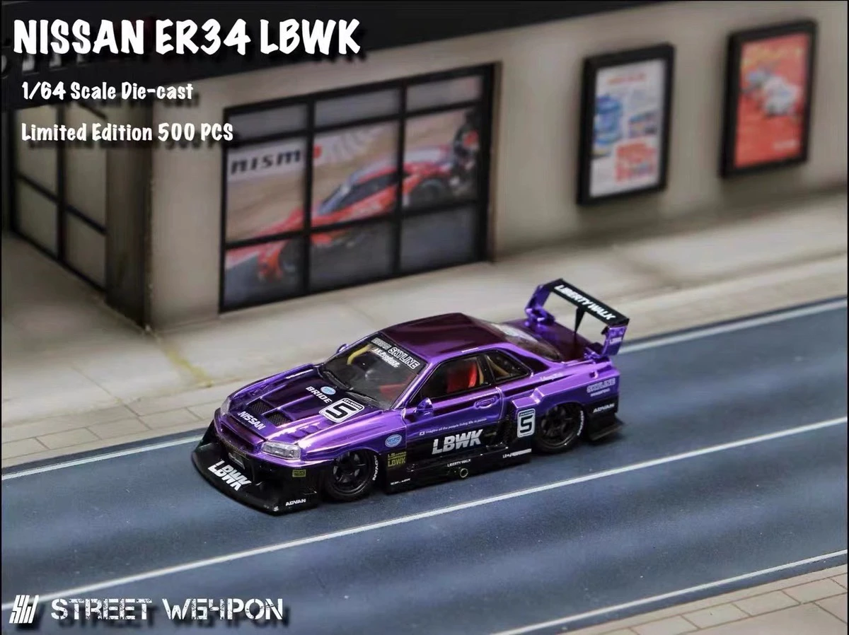 lbwk er-34 & lbwk gtr-35 セット 1／64 HOT WHEELS PREMIUM 1/64スケール「LB-ER34 Super Silhouette NISSAN