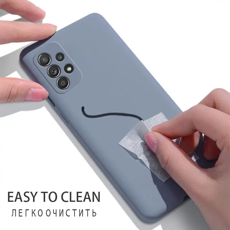 33 53 A23 13 Camera Protector Liquid Silicone Case For Samsung Galaxy A53 A33 A73 A13 5G 4G A54 A34 A14 Luxury Original Cover camera protector case