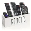 Remote Control Holder Farmhouse Remote Storage Caddy Bedside TV Controller Box Wood Media Organizer Tray for Home Bedroom Table 1