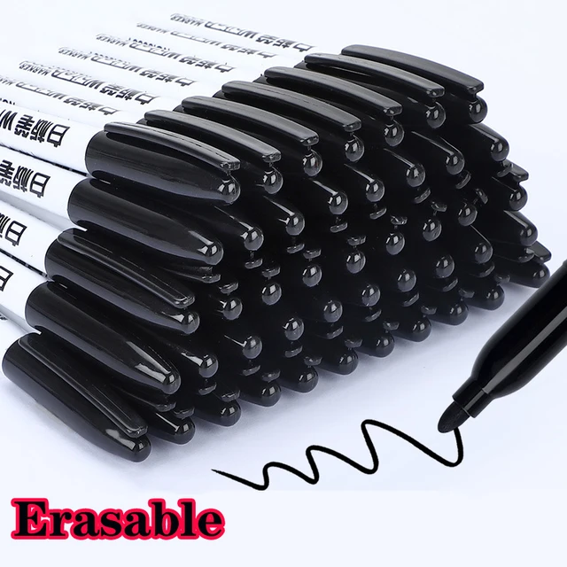 60Pcs Marker Whiteboard Pen Black White Markers School Supplies Children's  Drawing Pen - AliExpress