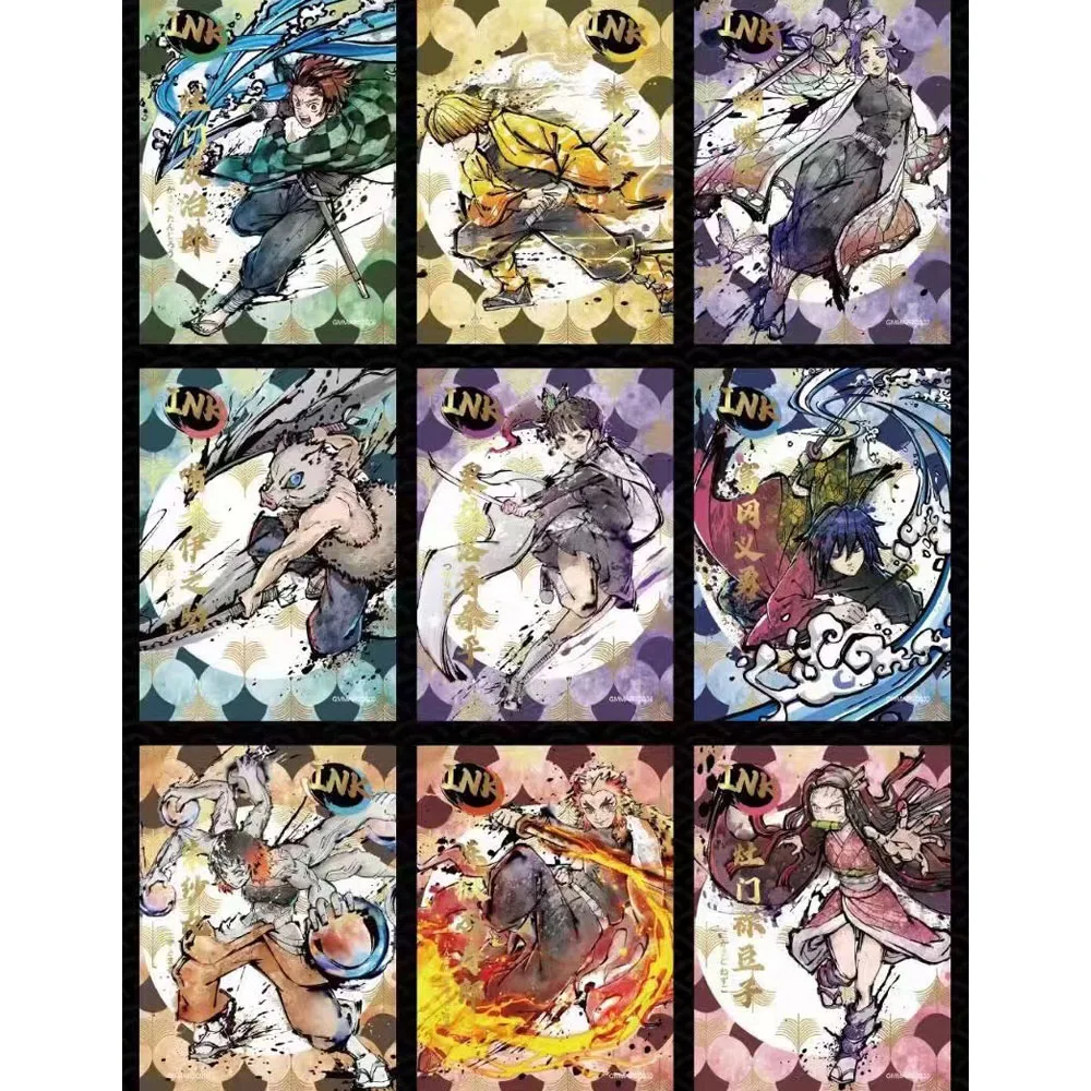 Demon Slayer Cards Full Set Diamond Flash Rare SSP SP Card Tanjirou Kamado Nezuko Character Collection Card Children Toy Gift