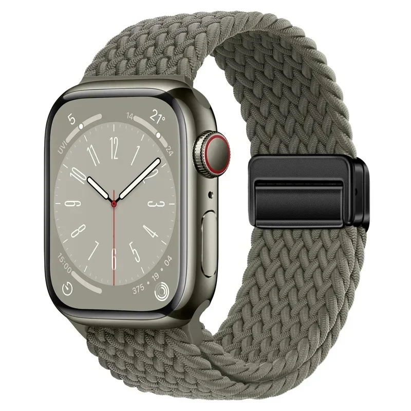 Braided Loop Nylon Strap with Metal Magnetic Clasp
