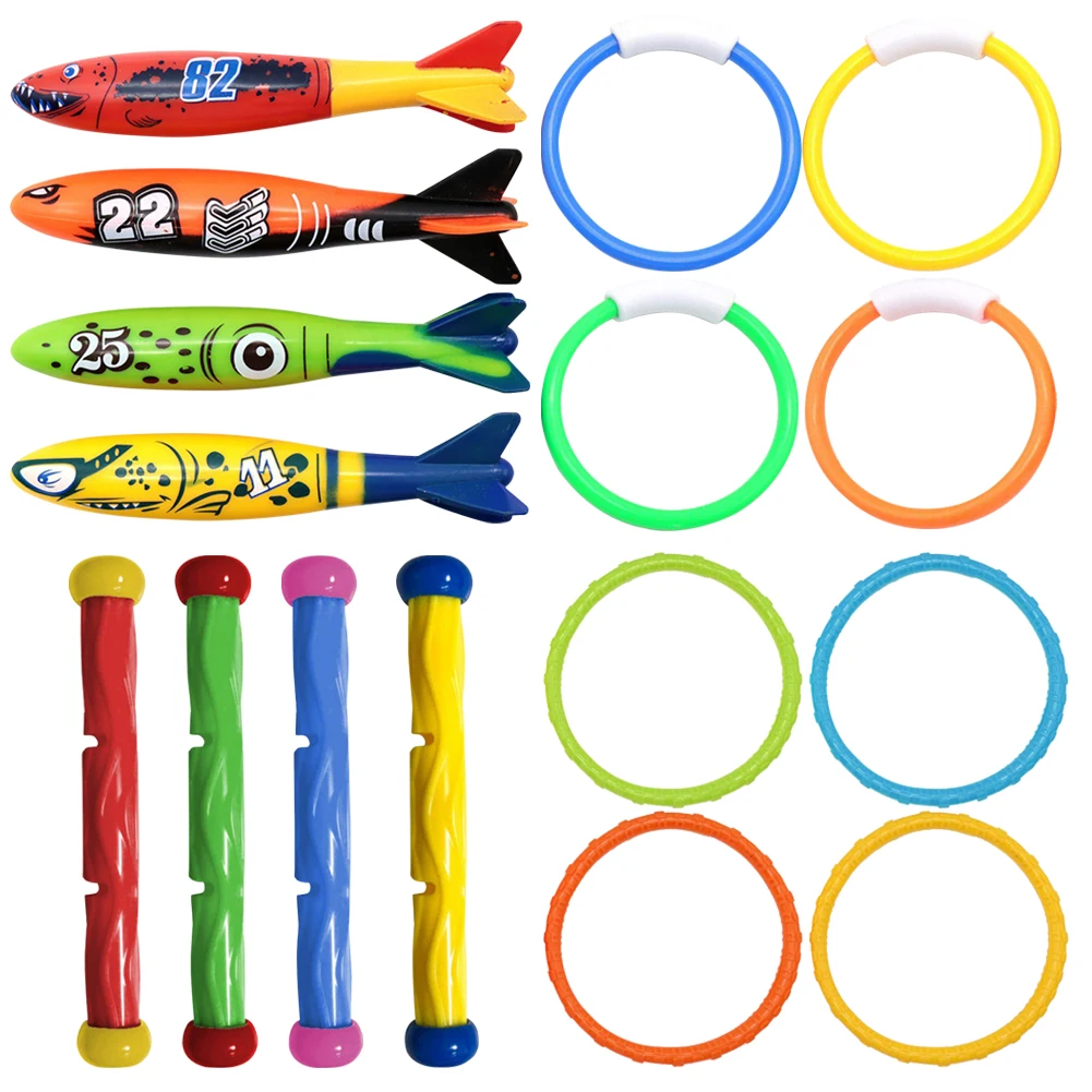 4Pcs Summer Pool Diving Toys Multicolor Underwater Diving Toys Creative Throwing Dive Water Toy Swimming Pool Accessories 6