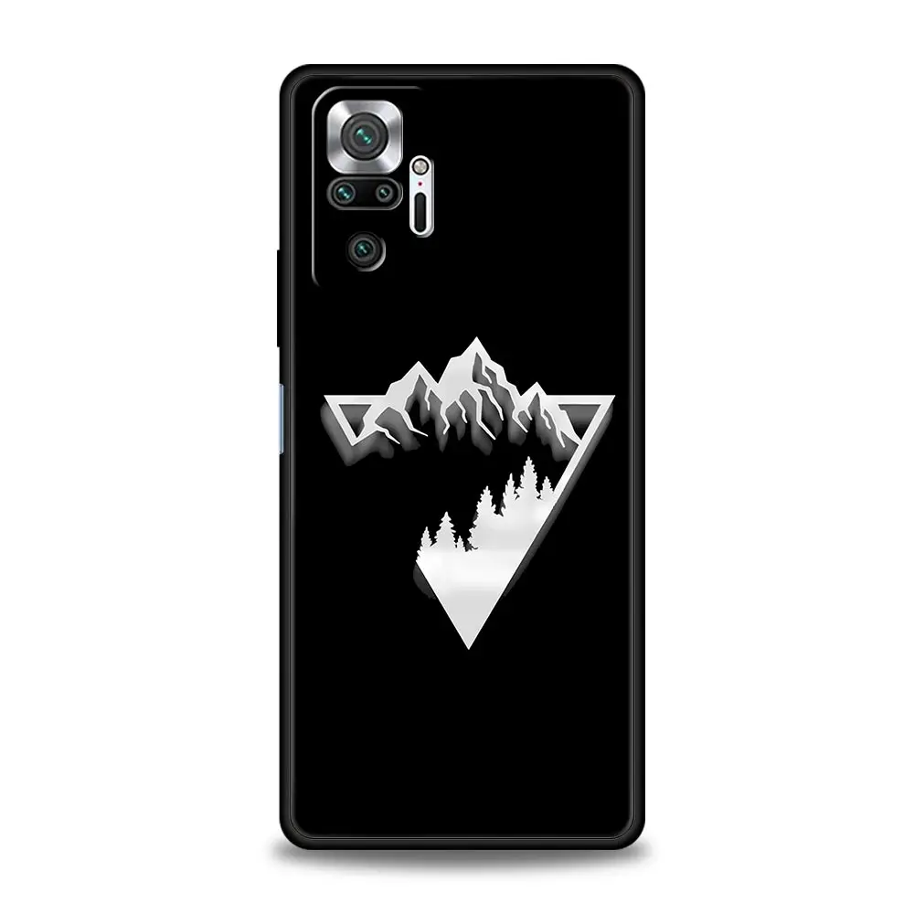 Mountain Scenery Sun & Moon Design Phone Case Cover