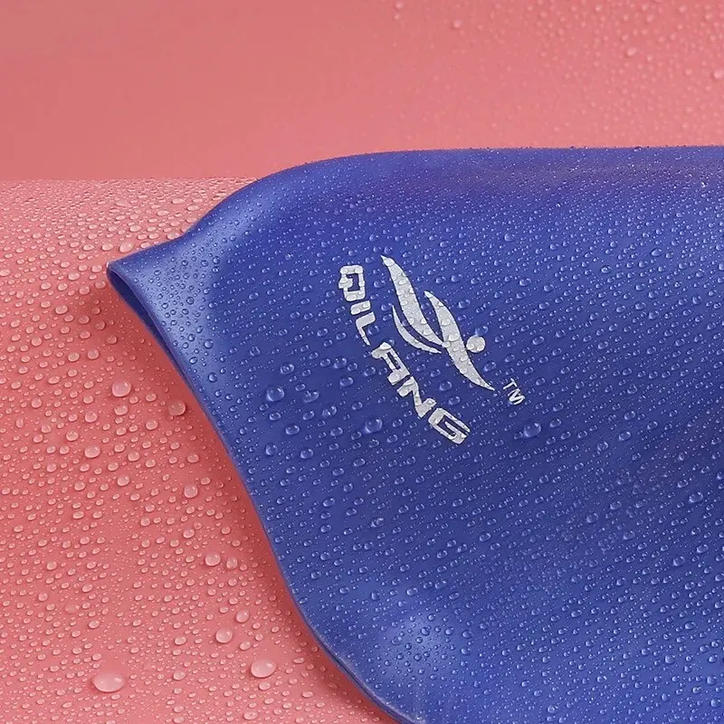 Swimming Cap Waterproof Ear Protector No Wut Head Silicone Swimming Cap for Children Adults