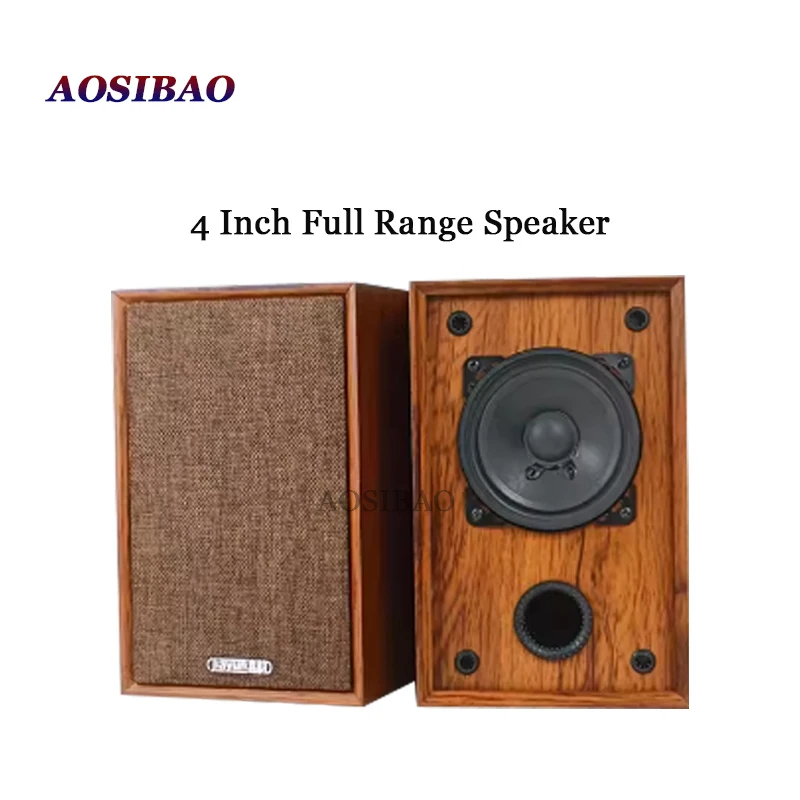 AOSIBAO 4 Inch Full Range Speaker 4Ohm 50W Passive Audio Speakers HIFI Home Loudspeaker Stereo Woodiness Home Theater Sound Box audio speakers bookshelf speakers