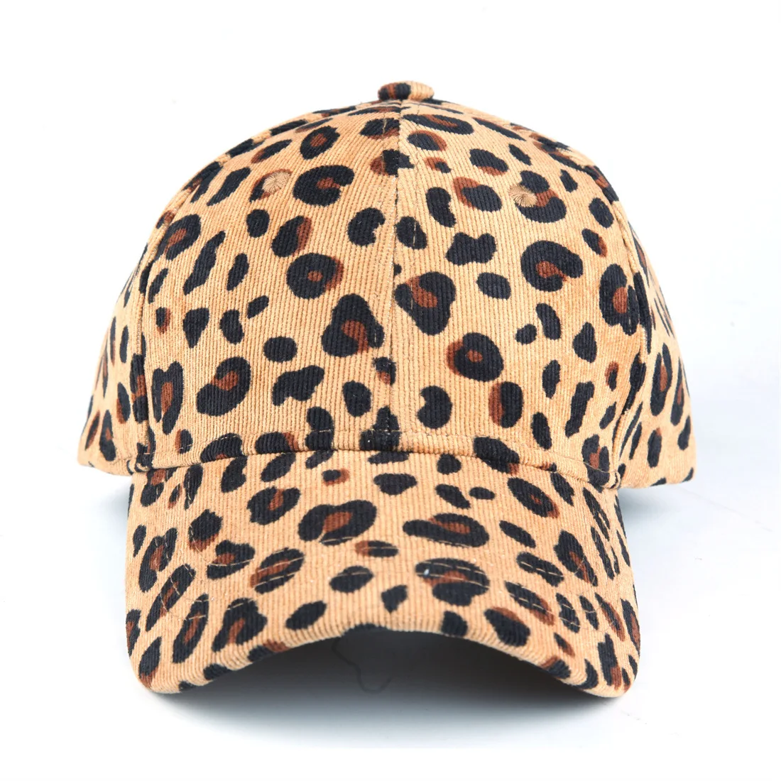 Baseball Cap Corduroy Leopard Print Baseball Cap Unisex Vintage Baseball Hat For Women Men Outdoor Adjustable Hip Hop Gorras Snapback