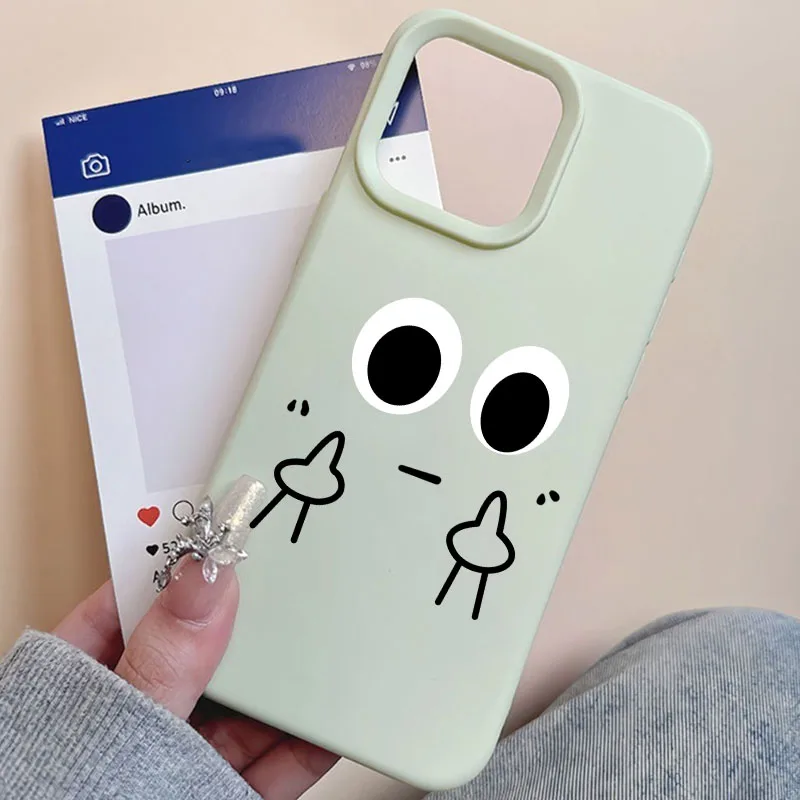 Cute and Funny Speechless Anti-Fall Soft Phone Case - Durable Back Cover