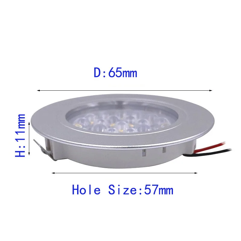Ultrathin Light 12v 1.5W Dimmable Downlight Mini LED Ceiling Lamp Indoor Focus Recessed Round Thin Cabinet Display Spotlight