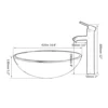 ZAPPO Brown Round Bathroom Sinks Above Counter Contemporary Tempered Glass Bathroom Vessel Sink Bowls Matching Style Faucet 2