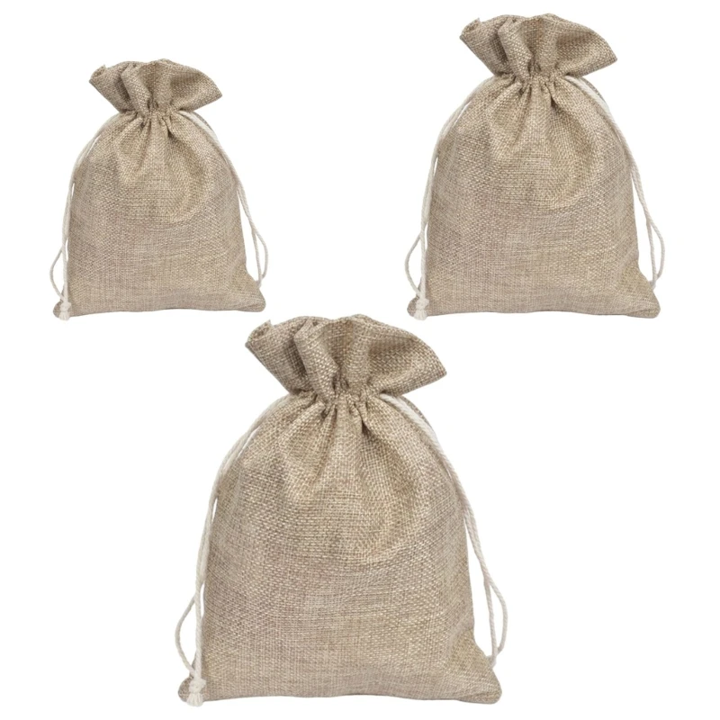 

Pack of 20 Unique Small Linen Pouches with Drawstring Closure for Gift Wrapping
