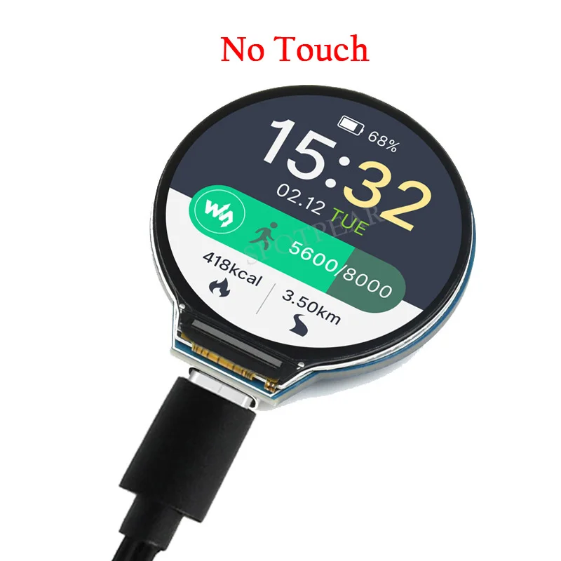 Raspberry Pi-rp2040 Development Board Onboard Round Lcd Touch Display Screen Acelerômetro Giroscópio Sensores 1.28 - Imagem 3