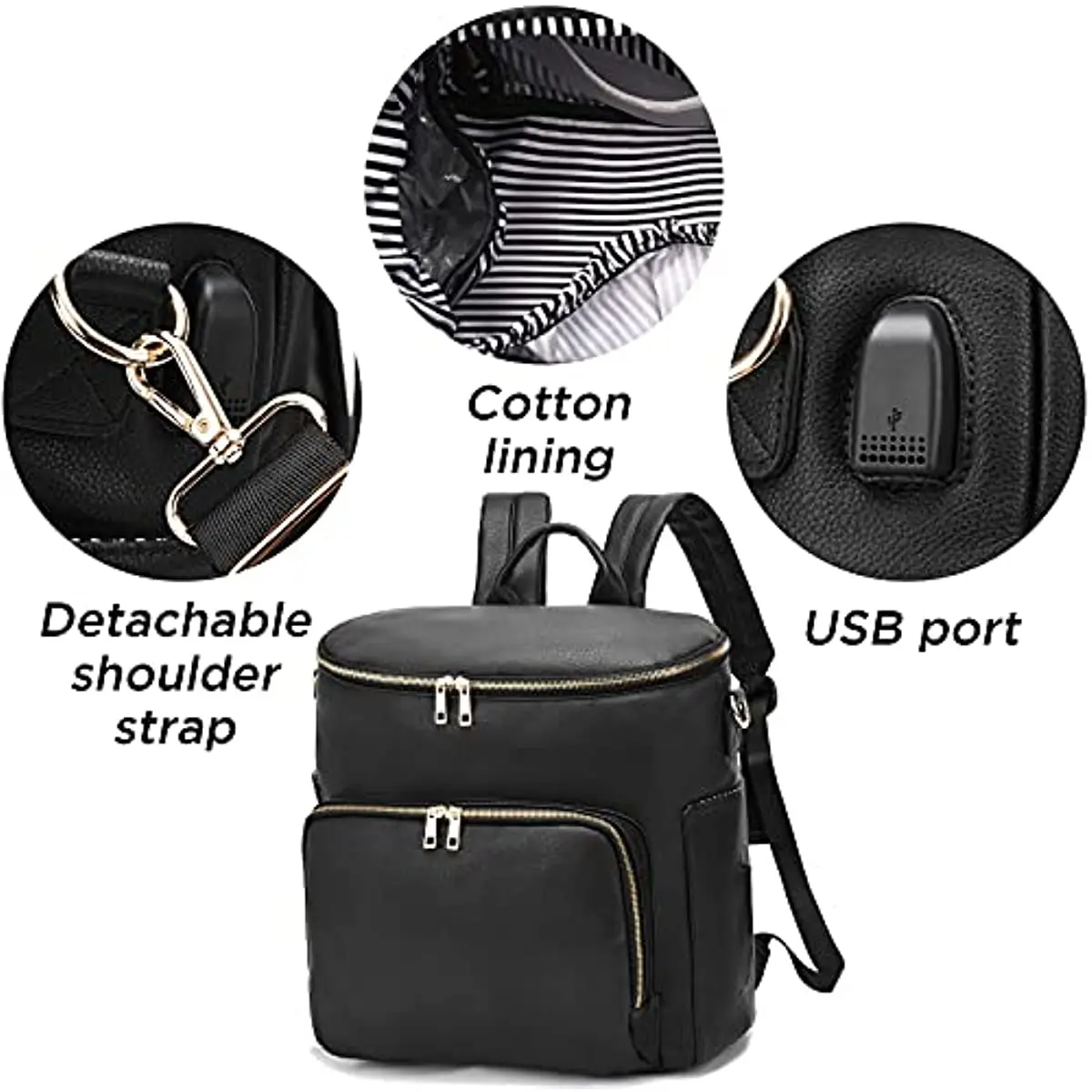 Diaper Bag Backpack Leather for Women Travel
