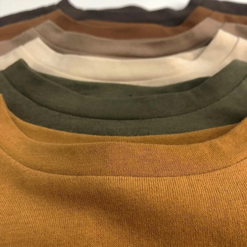 1-7Y الاطفال القطن قميص الصلبة الكرمل القهوة اللون الأطفال 2025 الخريف جديد بنين بنات القطن أنيق طويل الأكمام تي شيرت