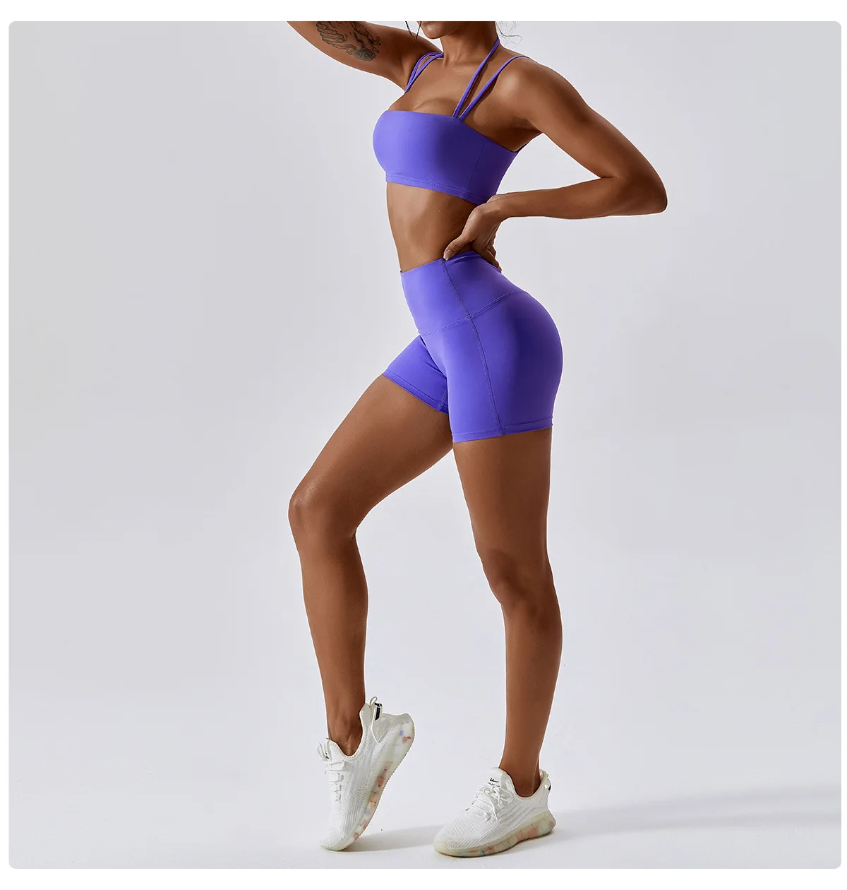 Yoga Kleidung Sets Sportlich Tragen Frauen Hohe Taille Leggings Und Top Zwei Stück Set Nahtlose Gym Trainingsanzug Fitness Workout Outfits