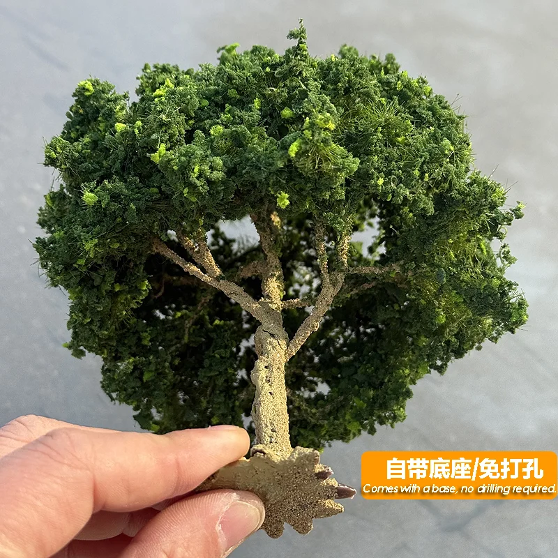 Miniature Green Wire Tree for Landscape Decoration - 12cm