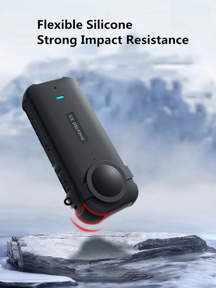 Description Picture 3 of itemFor Insta360 X4 X3 Soft Silicone Lens Protective Cover Panorama Camera Lens Cap Screen Protector For Insta360 X4 X3 Accessories
