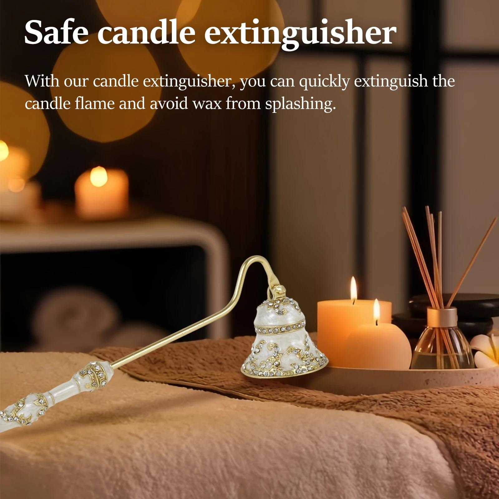 Metal Candle Snuffer 2 color Flower Shape Fire Extinguisher Wick Cover Rotatable Handle Vintage Decor Home Decorative Wicks