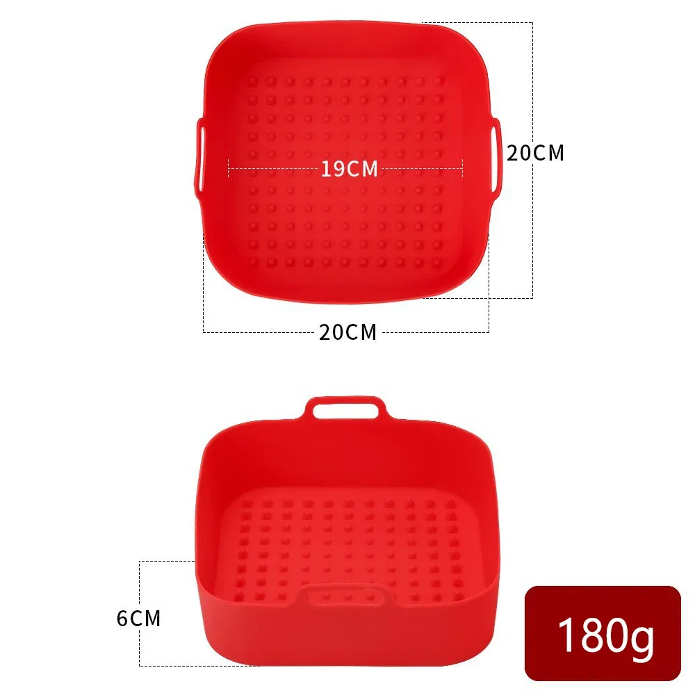 Air Fryer Silicone Pot Reusable Silicone Square Liners Replacement Parchment Liner Paper Basket air fryer liners air fryer accessories air fryer silicone tray