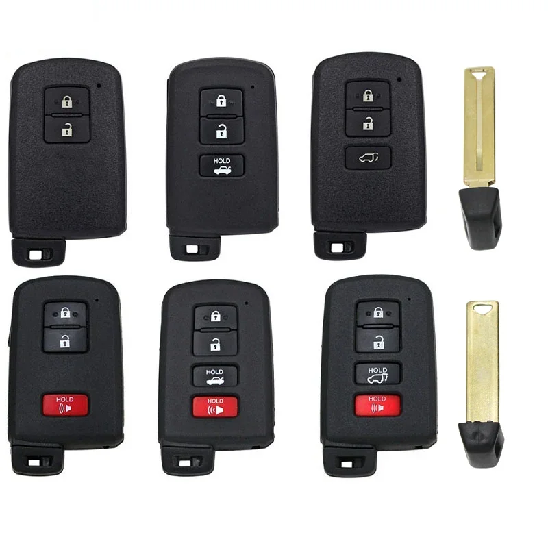Ecusells Univesal Smart Key Shell for Toyota Camry RAV4 for Lexus Fit VVDI XM38 Key XSTO00EN XSTO01EN Lonsdor LT20 FT01 TB01 key case,car key shell,key shell