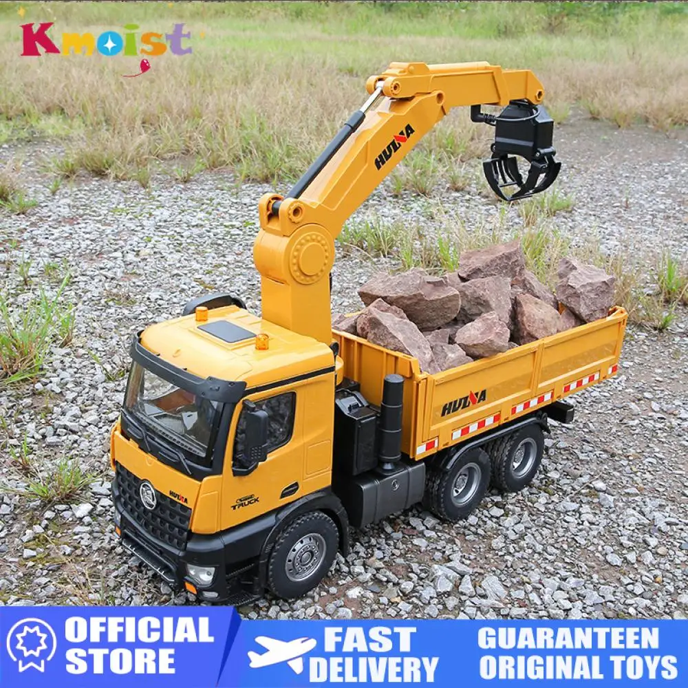 

Huina 1575 1/14 RC Alloy Timber Grapplo Dump Truck Remote 26 Channel Engineering Vehicle Electric Cars Toys for Boys Xmas Gifts