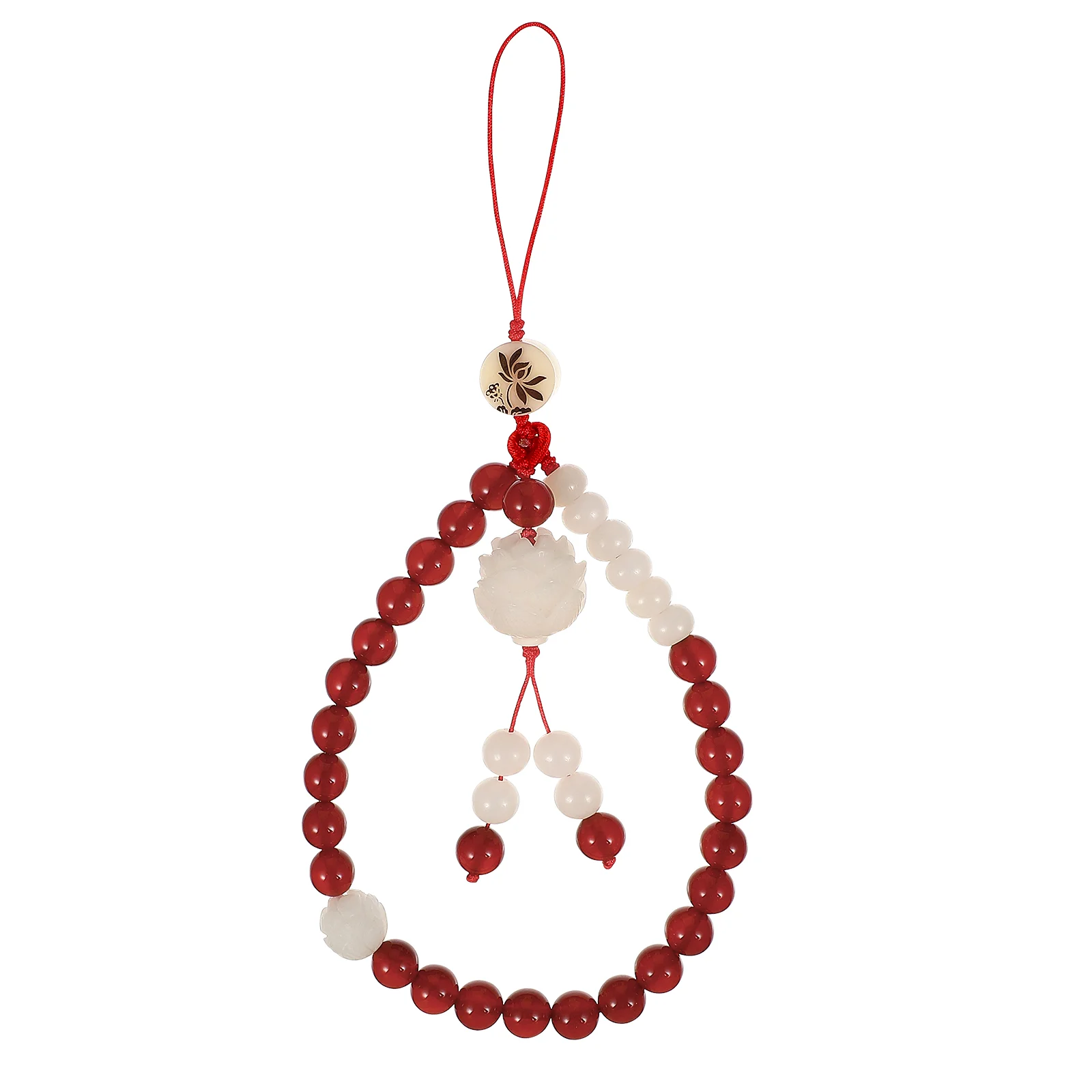 

1pc Decorative Cell Phone Lanyard Beaded Chain Anti Lost Phone Hanging Lanyard Agate Decoration