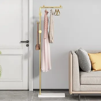 바닥 스탠딩 옷 랙, 침실, 침대 옆 옷, 공간을 차지 않는 옷, 가벼운 고급 옷 랙, 작은 방, 간단한 랙