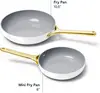 Ceramic Frying Pan (2.7 qt, 10.5") - Non Toxic,  Free - Oven Safe & Compatible with All Stovetops (G 3