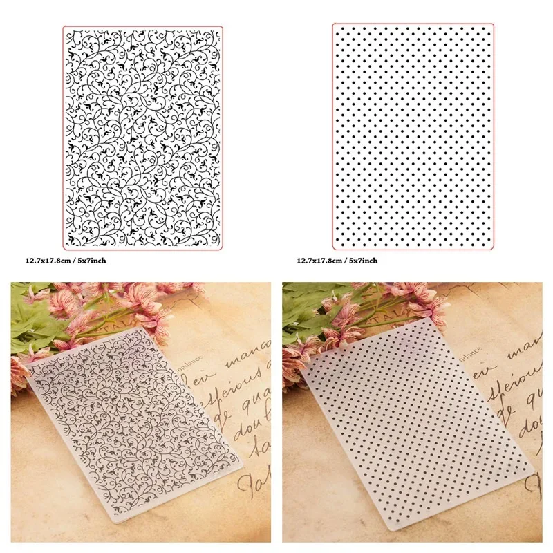 

Plastic Embossing Folder DIY Craft Template Molds Stamp Stencils Scrapbook Paper Cards Photo Album Making Tool 12.7x17.8cm