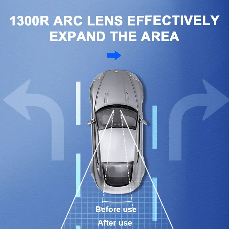 Rear View Mirror Car Reverse Blind Angle Visual Widening Interior Reflective Large Field of View