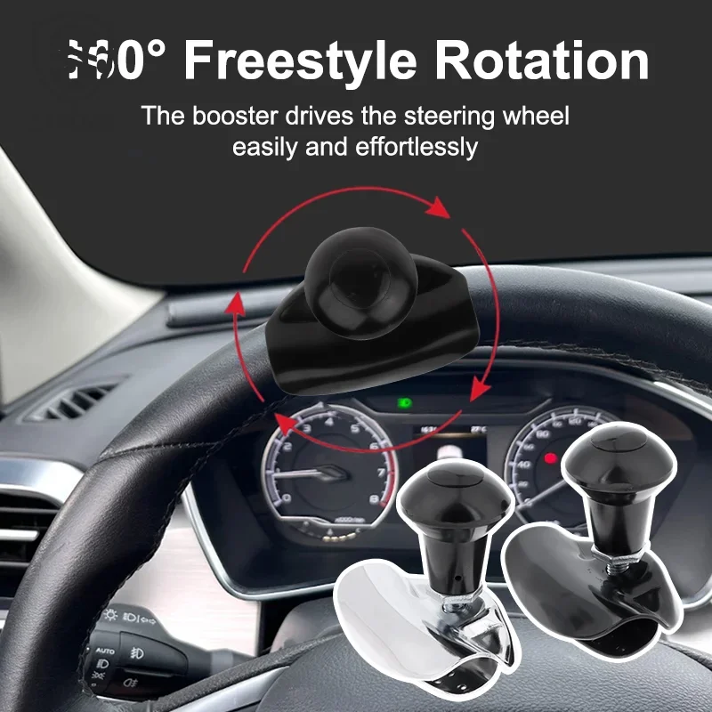 Volante universale Booster Volante girevole per auto Maniglia a sfera Volante girevole per auto W Manopola Spinner Booster Grip - immagine 4