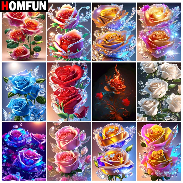 Diamond Painting Set for Adults, Full Set, Embroidery, Flower